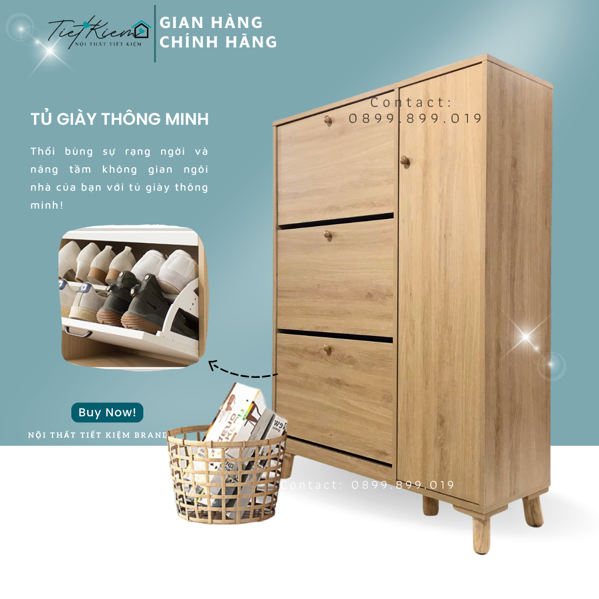 Tủ để giày gỗ đa năng TG78889