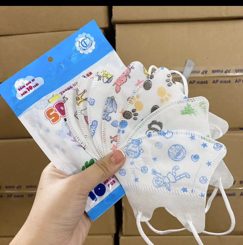 Combo 10 -50 chiếc khẩu trang 3d an toàn cho bé từ 1-3 tuổi