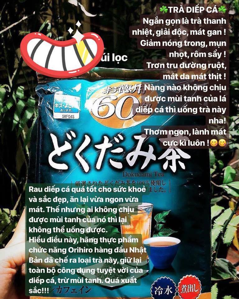 Trà Diếp Cá Thải Độc Orihiro Dokudami Tea - Nhật Bản (60 Gói)