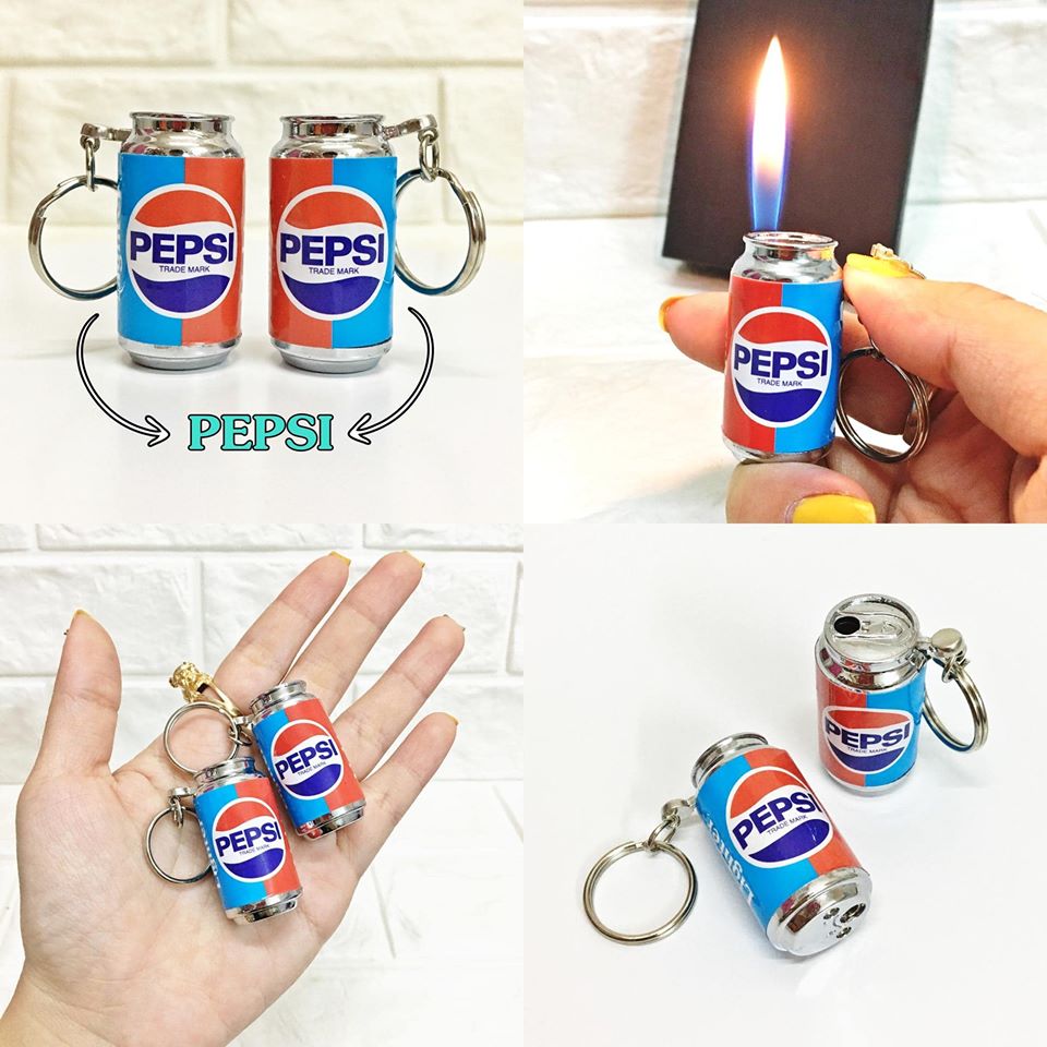 BẬT LỬA - MÓC KHÓA HÌNH LON PEPSI - (XÀI GAS)
