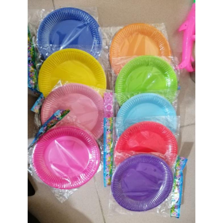 Set 10 Chiếc Cốc Giấy Màu Sắc Trang Trí Thủ Công