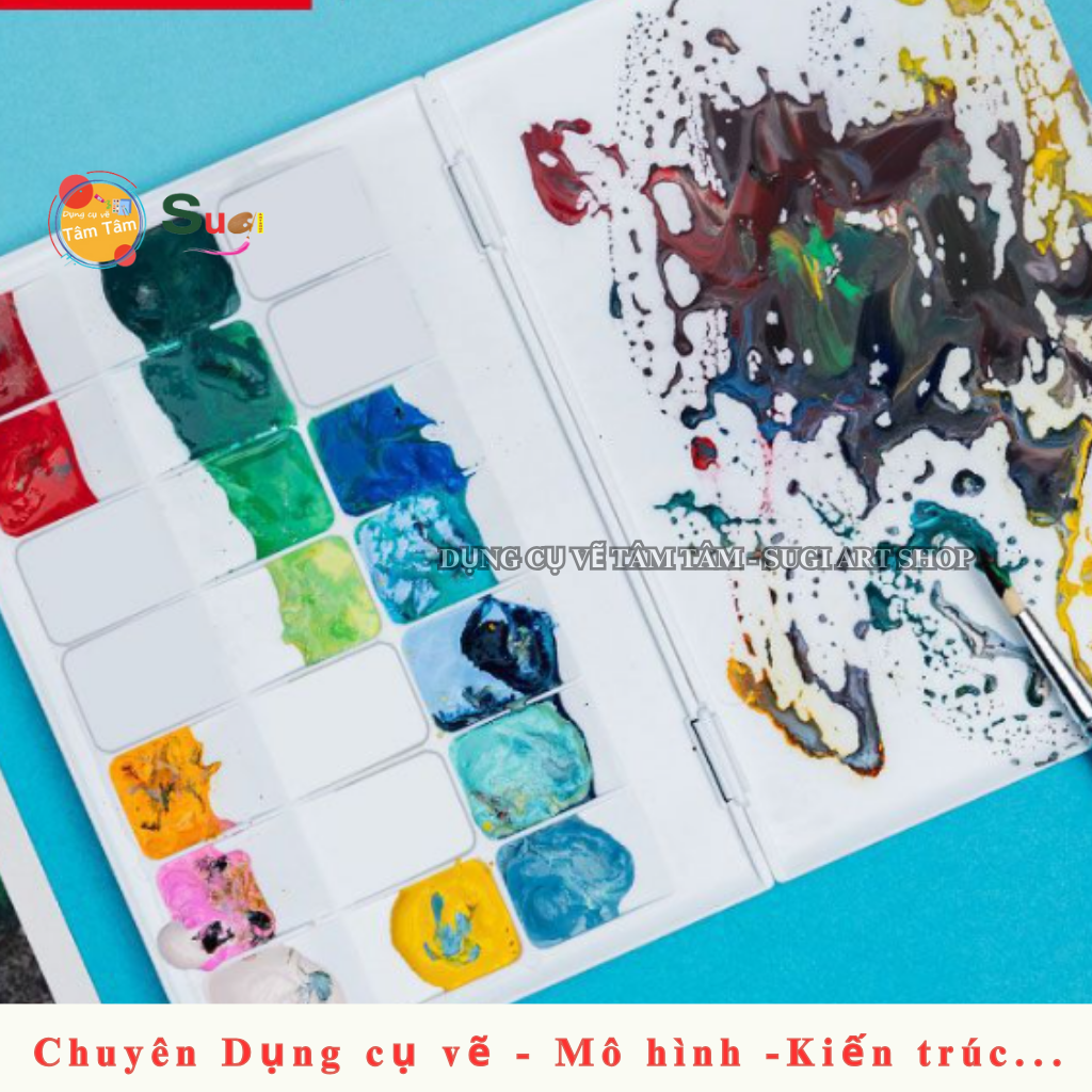 [ Sugi Art Shop ] Vĩ pha màu Miya Himi, Khây pha màu Miya Himi/ Palete