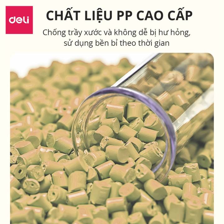Túi file đựng tài liệu A4 Deli nhiều màu, my clear bag bìa đựng tài liệu văn phòng lưu trữ hồ sơ giấy tờ PP301 - Hình ảnh 7