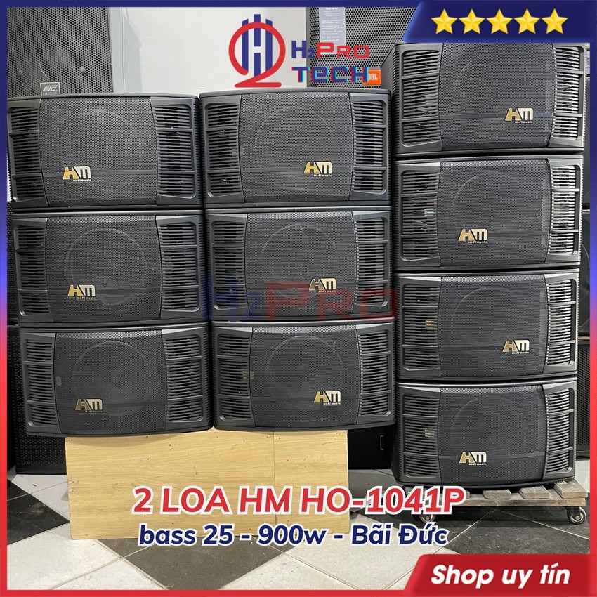 Đôi Loa Bãi Đức Xịn HM 1041P Bass 25 - 4 Treble 900W, Nguyên Zin, Karaoke Gia Đình - H2Pro Tech