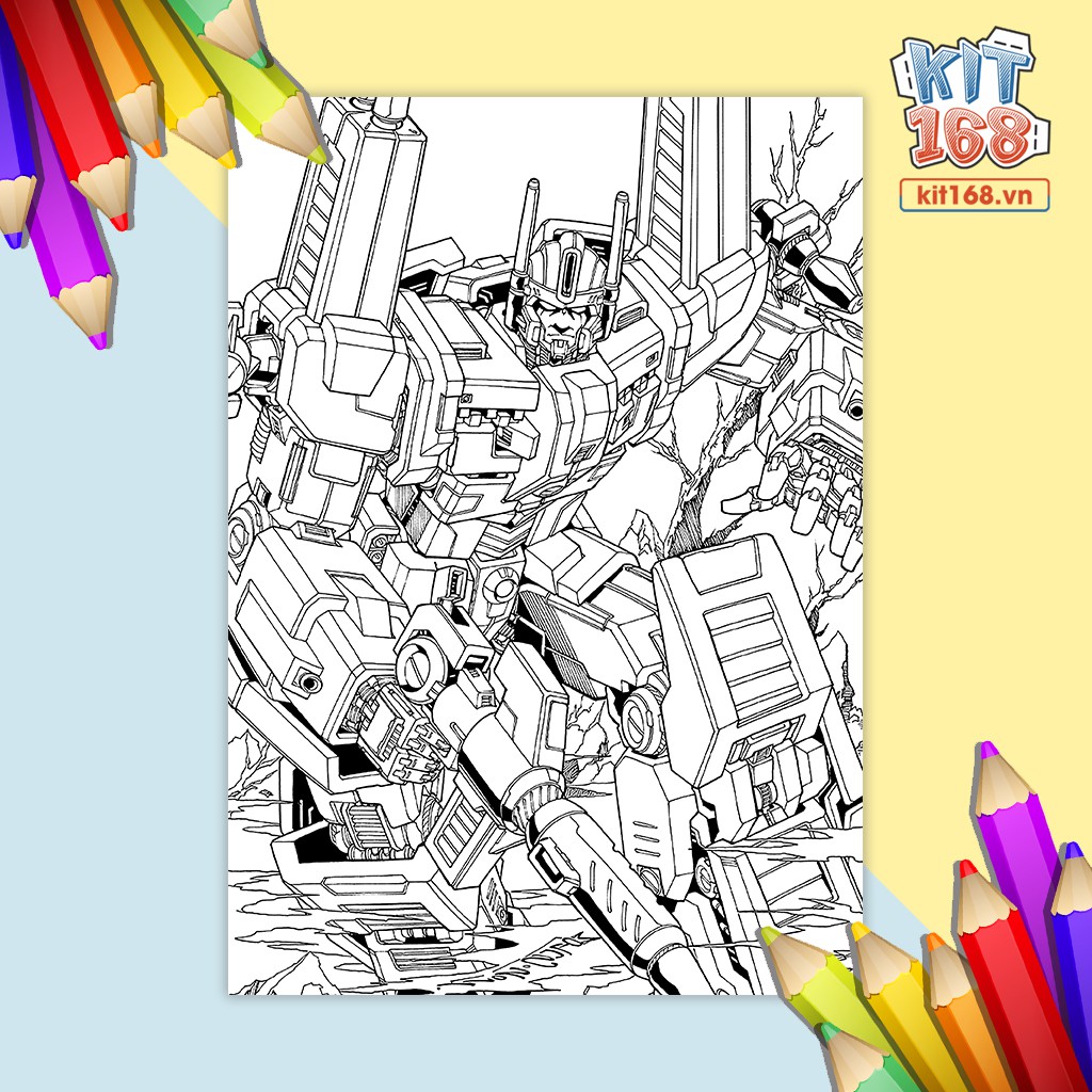 Tranh tô màu Robot Transformers TTM-0004