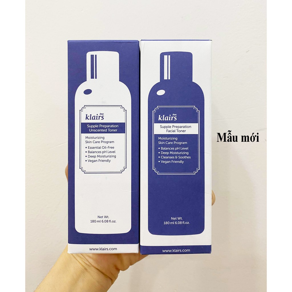 [ MẪU MỚI 2021] Nước Hoa Hồng Klairs Supple Preparation Toner 180ml