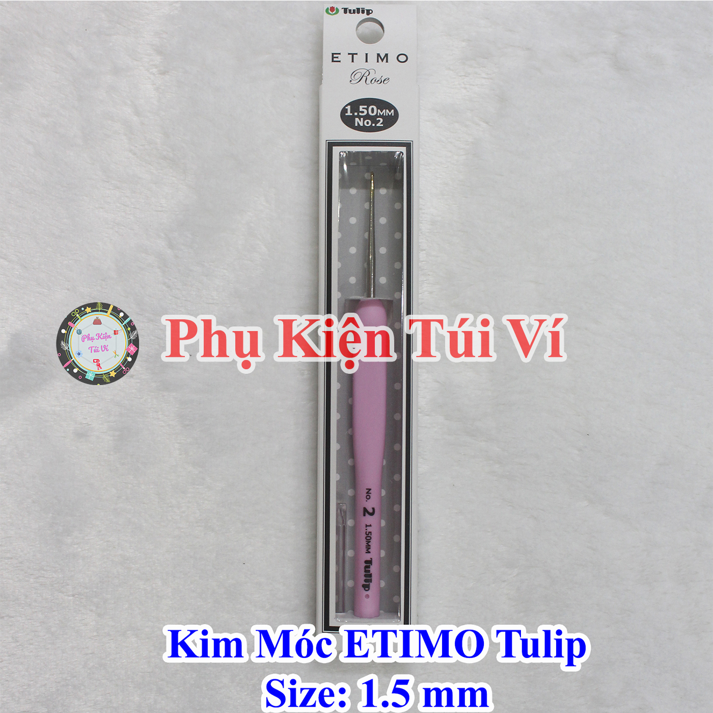 Kim móc len tulip hồng / tulip rose etimo lẻ size