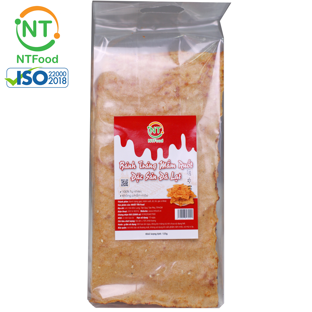 Bánh tráng mắm ruốc đà lạt ntfood 225gr - nhất tín food