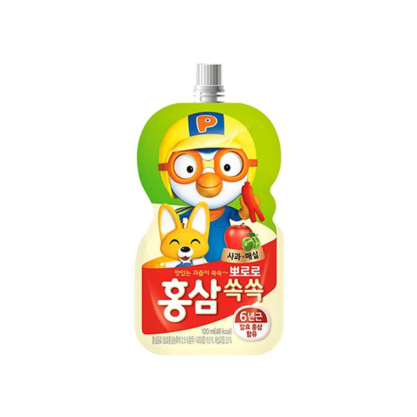 Paldo nước hồng sâm hoa quả Pororo vị táo đỏ + mơ xanh 100ML