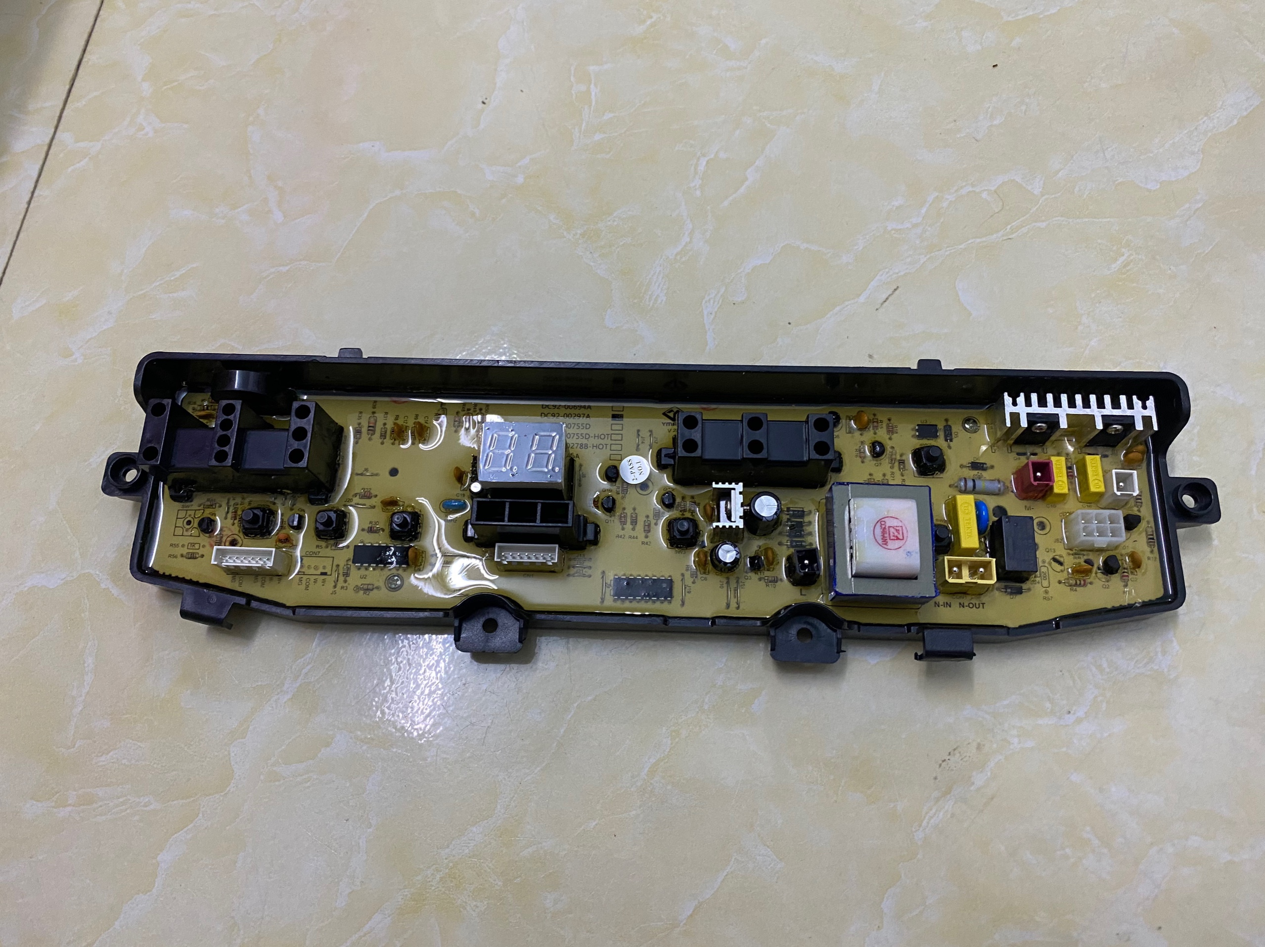 Bo máy giặt samsung 6 phím f4 - vỉ mạch máy giặt dc92