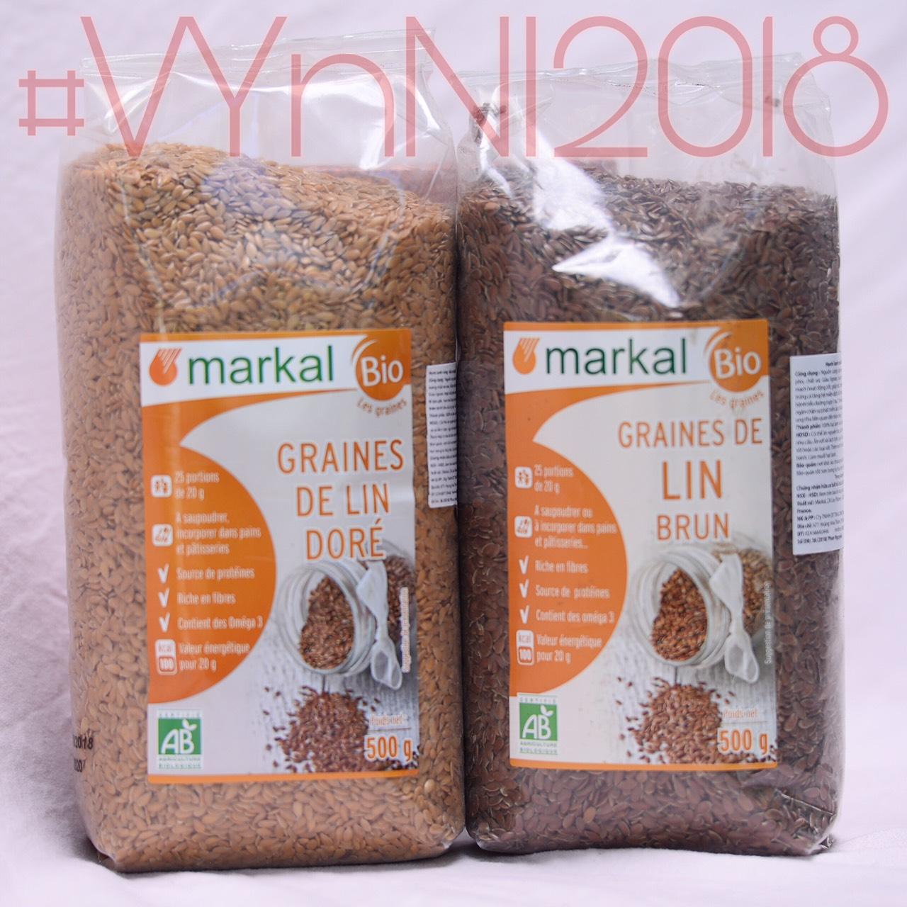 Hạt lanh vàng hữu cơ Markal 500g - Linseed
