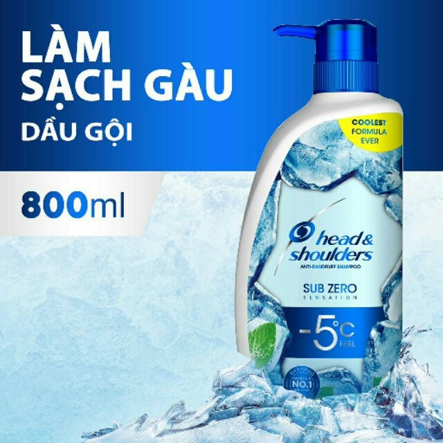 Dầu gội Head & Shoulders Băng Lạnh Sạch Gàu Sub Zero Sensation (800ml)