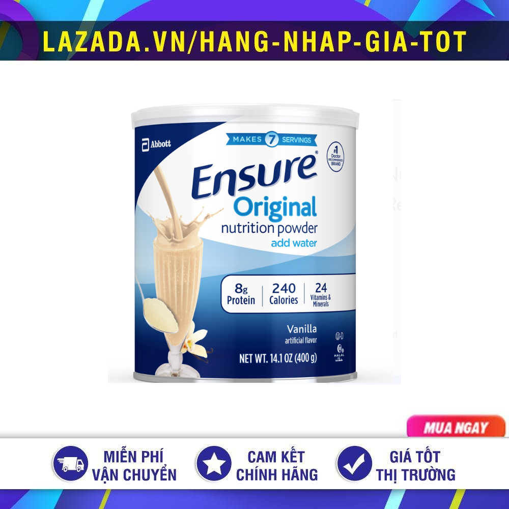[DATE 12.2025] SỮA BỘT ENSURE ORIGINAL NUTRITION POWDER 400G MỸ