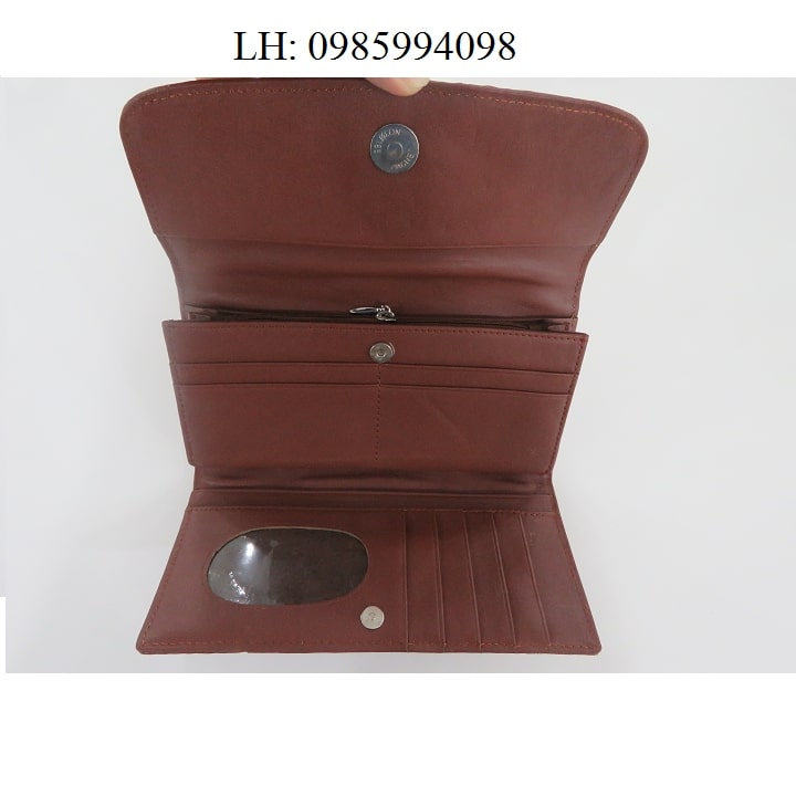 [HCM]Ví nữ da cá sấu 3 gấp Ruby Luxury RLS-VN