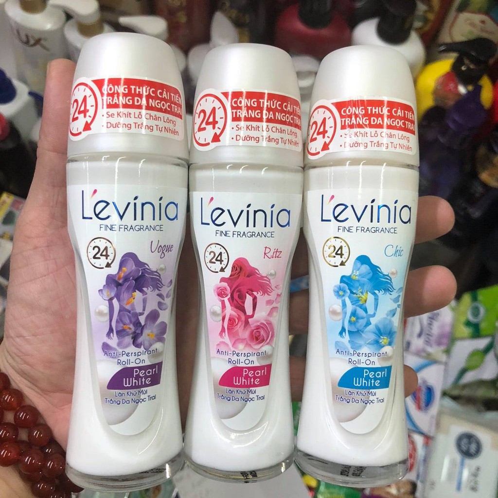 Lăn khử mùi trắng da ngọc trai L'evinia (Levinia) 65g