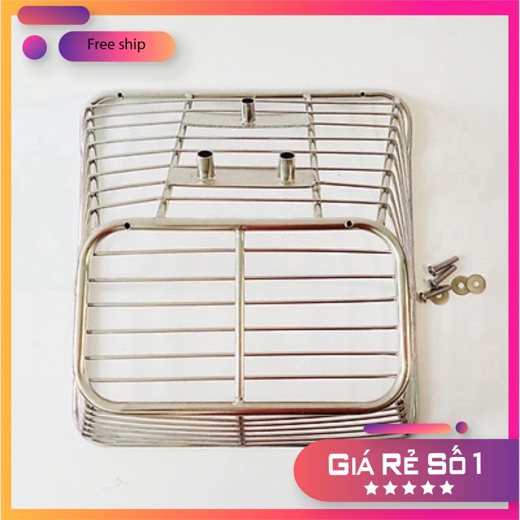 (ĐỒ CHƠI XE MÁY) Rổ INOX gắn xe DREAM, WAVE, SIRIUS, WAVE RS