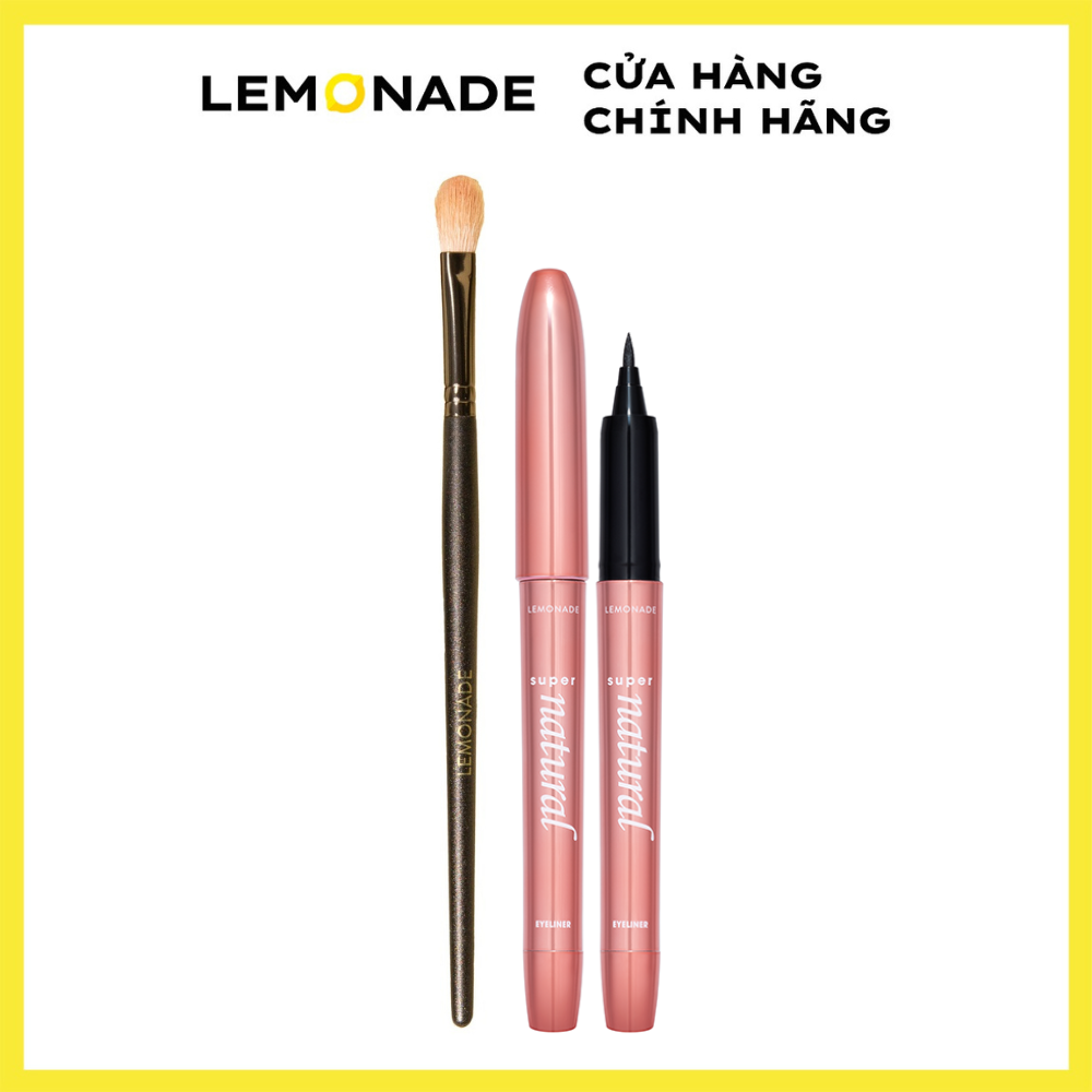 Combo Bút kẻ mắt Lemonade SuperNatural Eyeliner 1g & Cọ trang điểm mắt Lemonade Eyeshadow Brush