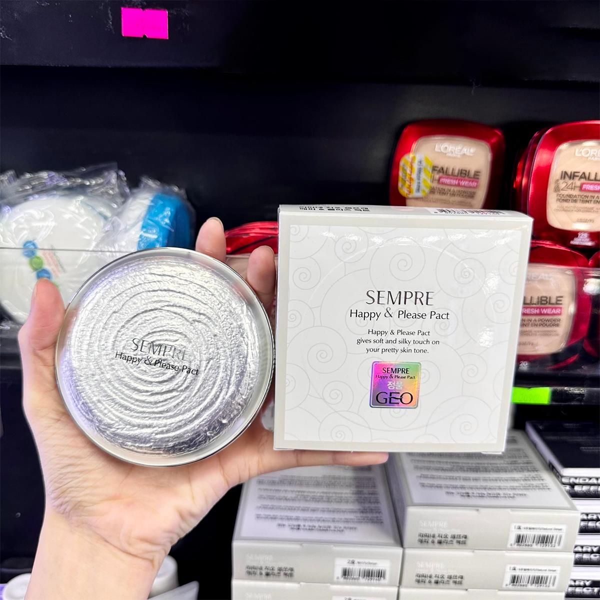 Phấn Phủ Dạng Nén Lamy Geo Sempre Happy & Please Pact 22g [02 Tone Màu]