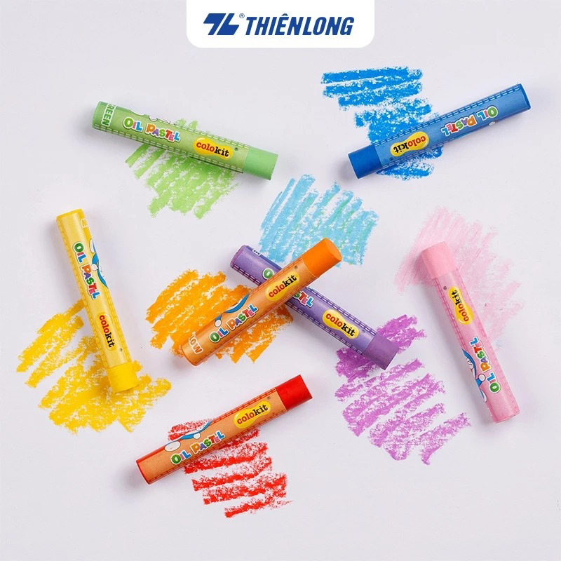 Bút sáp dầu Thiên Long 12 / 18 / 24 màu hộp giấy hình Doraemon OP-C07/DO- OP-C08/DO - OP-C09/DO