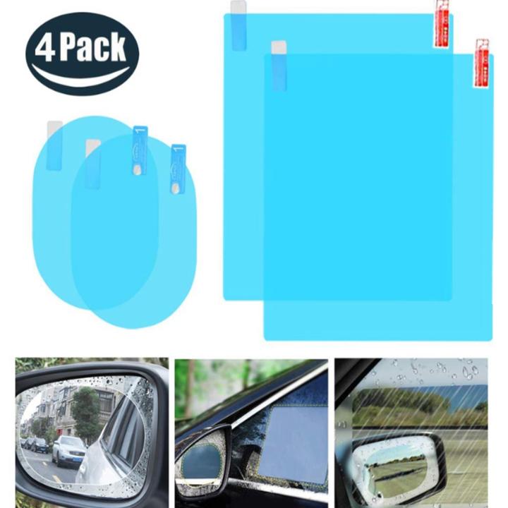 Bộ 4 miếng dán chống đọng nước kính hông và gương chiếu hậu ô tô, xe hơi cao cấp DC150