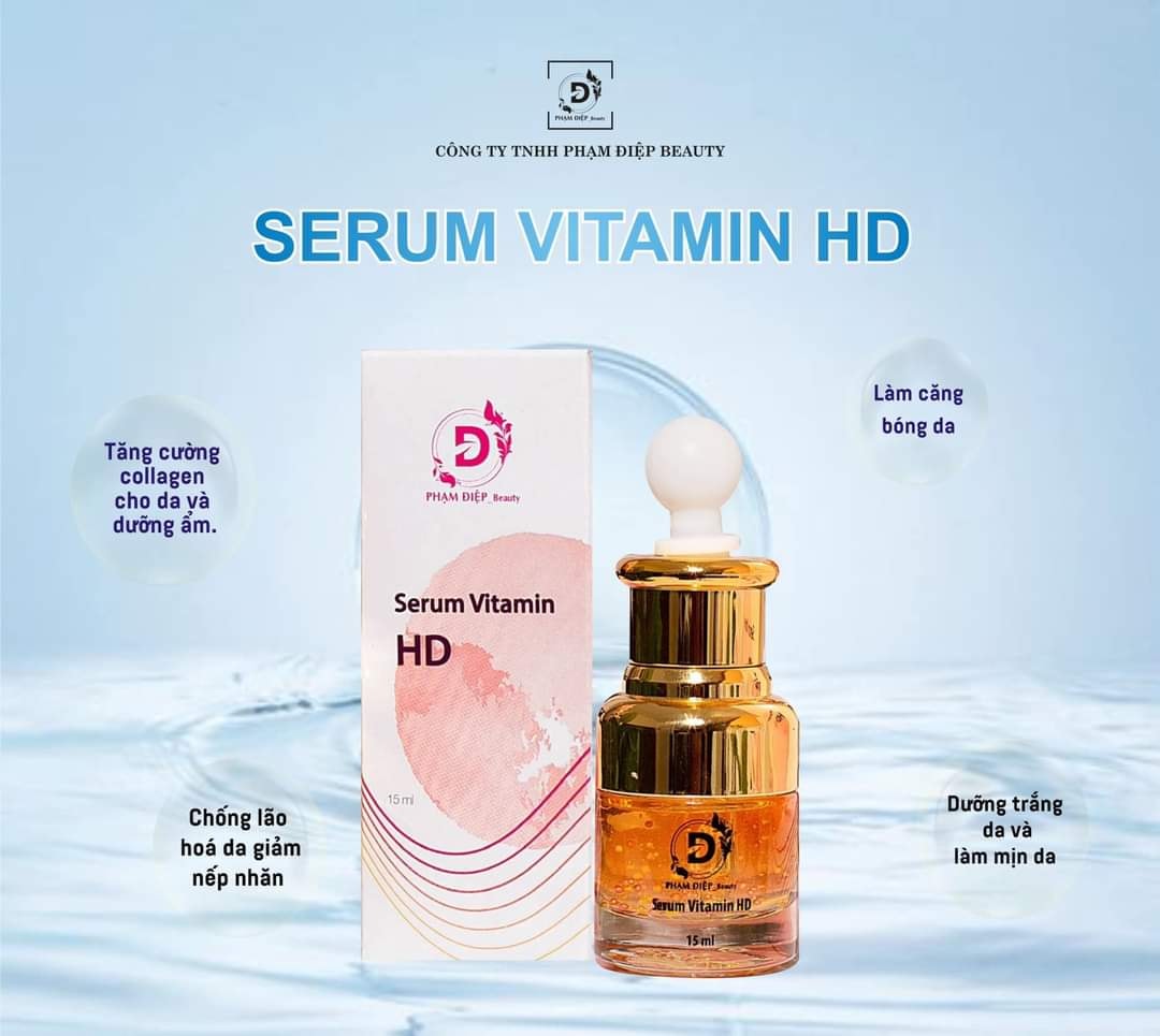 Serum Vitamin HD giúp da căng bóng mịn màng