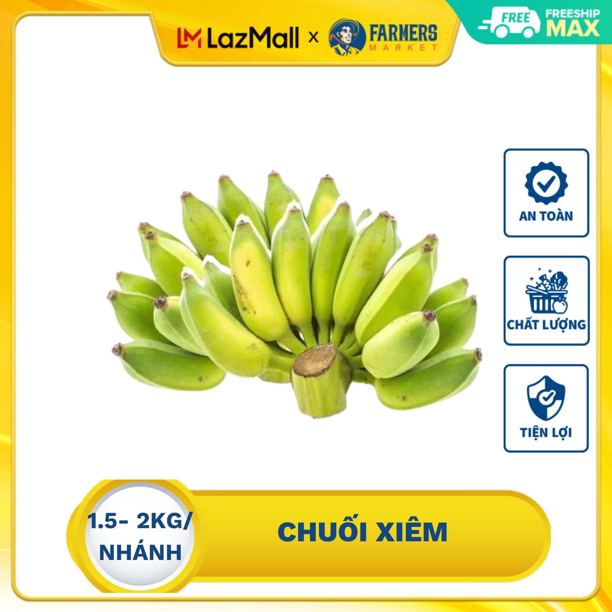 [chỉ giao nội thành hcm] chuối xiêm (1.5kg - 2kg/nhánh)