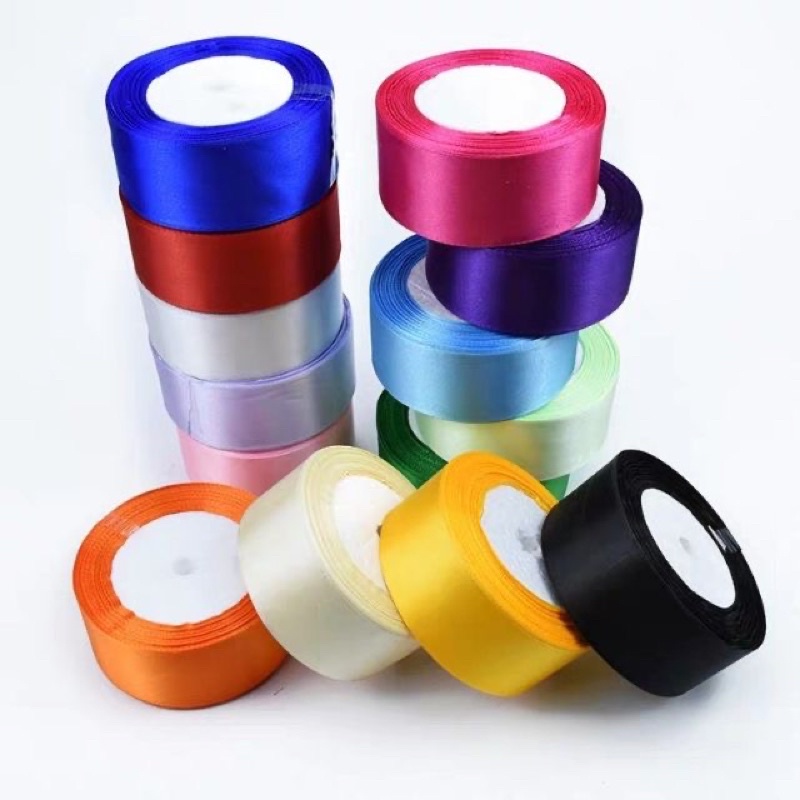[Nhập RS0822 giảm 30k cho đơn 99k]Ruy Băng Lụa 2,5cm Nhiều Màu - Cuộn 22m