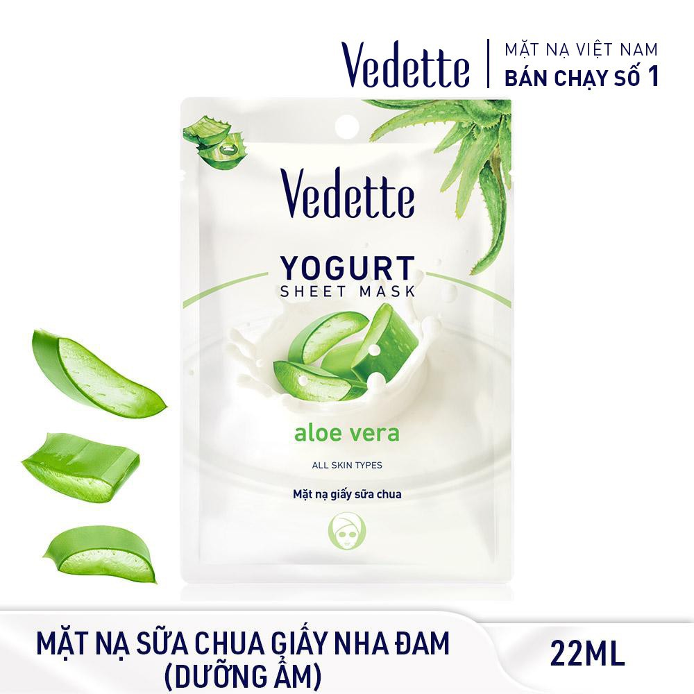 Mặt nạ giấy sữa chua vedette nha đam 22ml