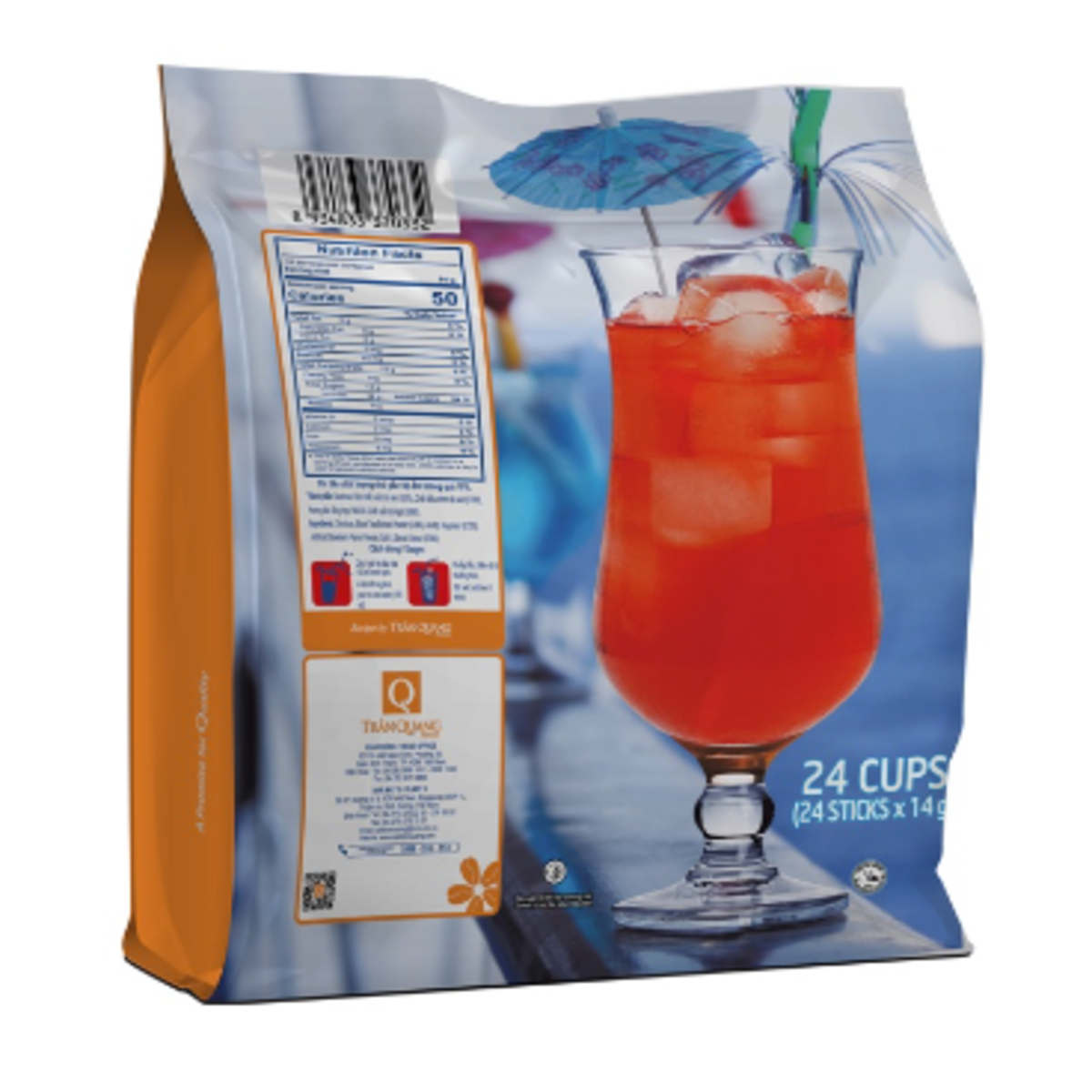 [Freeship 15k cho đơn từ 99k] Trà Dâu Cool Tea Trần Quang bịch 336g (24 gói dài x 14g)