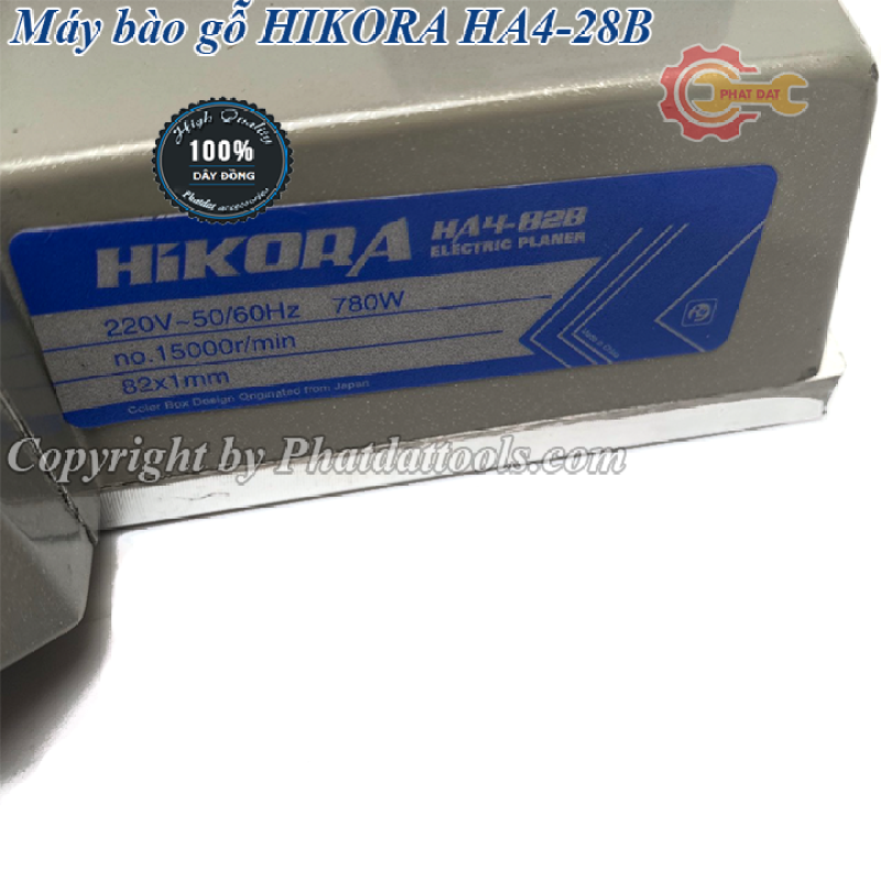 Máy bào gỗ HIKORA HA4-28B-Hộp sắt-Công suất  780W-Bảo hành 6 tháng