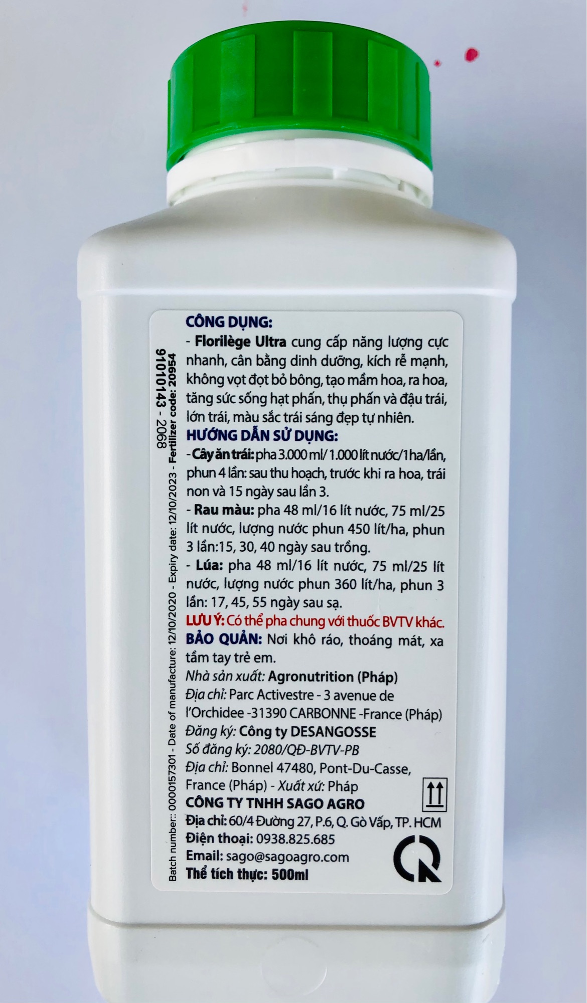 Phân bón lá Florilège Ultra-PK Sinh Học