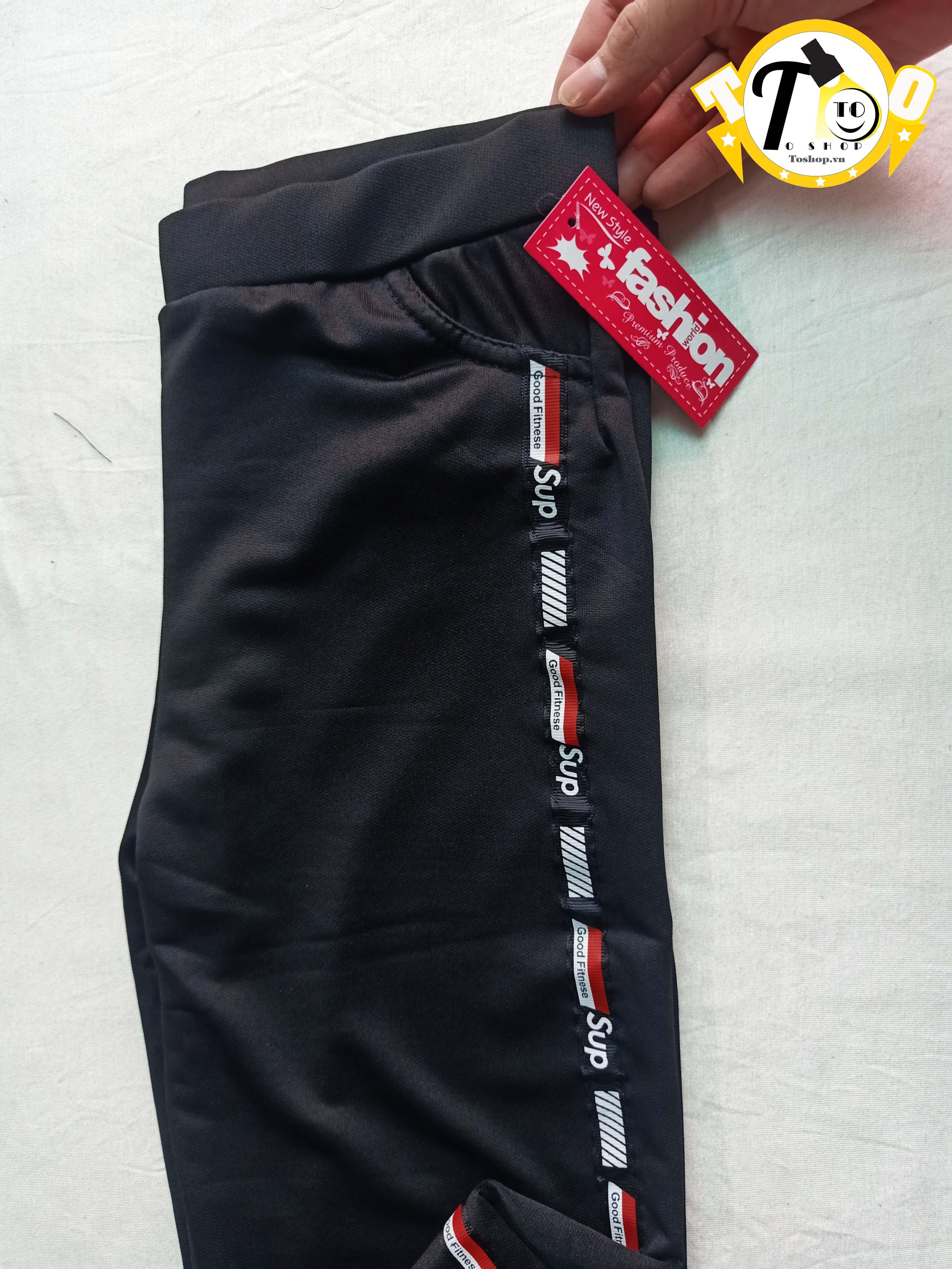 [HCM]Quần Thun Nữ ôm body - legging nữ ( Sọc trắng đỏ Sup thời trang ) Sup