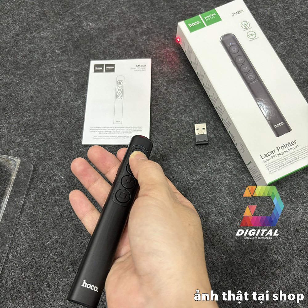 Bút Trình Chiếu Laser Hoco GM200 Wireless Presenter Chính Hãng
