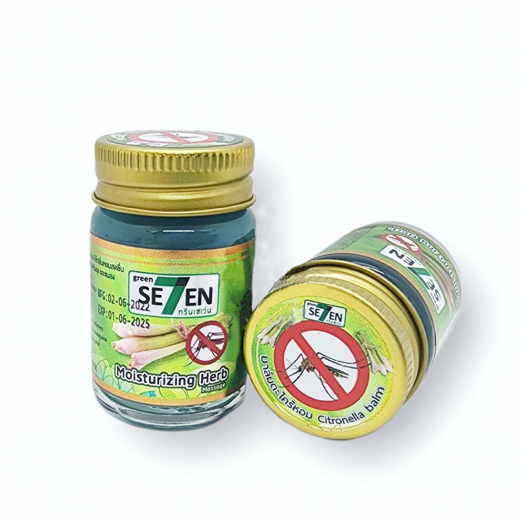 Dầu cù là thái lan ngừa muỗi đốt, giảm đau do côn trùng cắn green herb citronella essence balm 50g