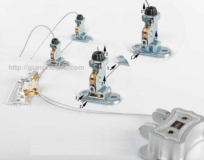 Bộ pully và dẫn hướng cho giàn phơi thông minh