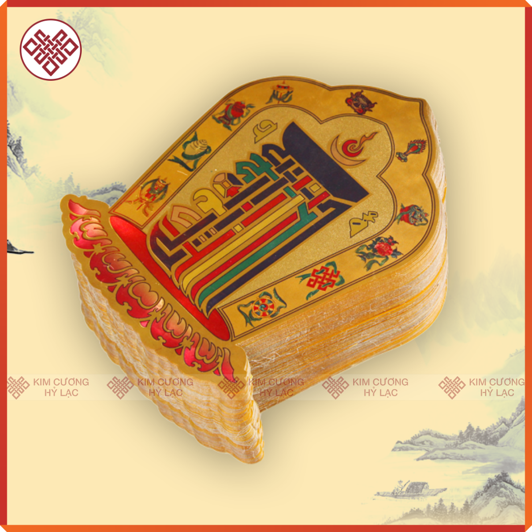 Decal dán biểu tượng Kalachakra Mật tông [Kim Cương Hỷ Lạc]