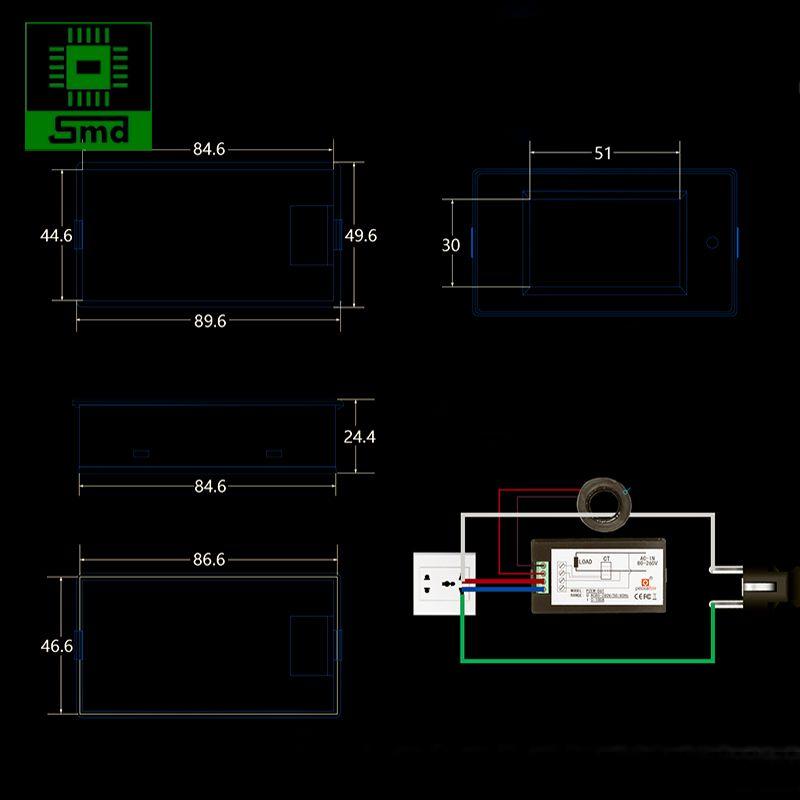 Công tơ điện tử AC 100A (PZEM-061)