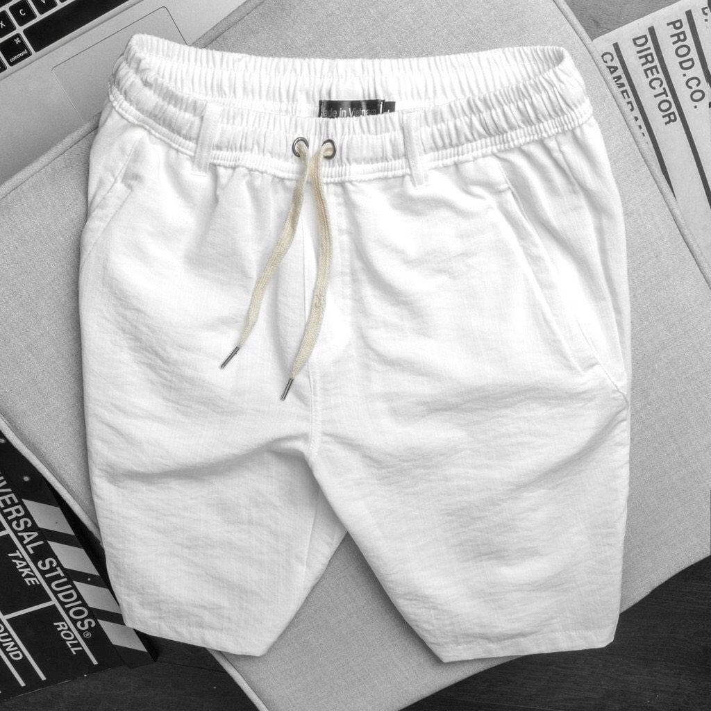Quần short kaki nam cạp chun co giản T01