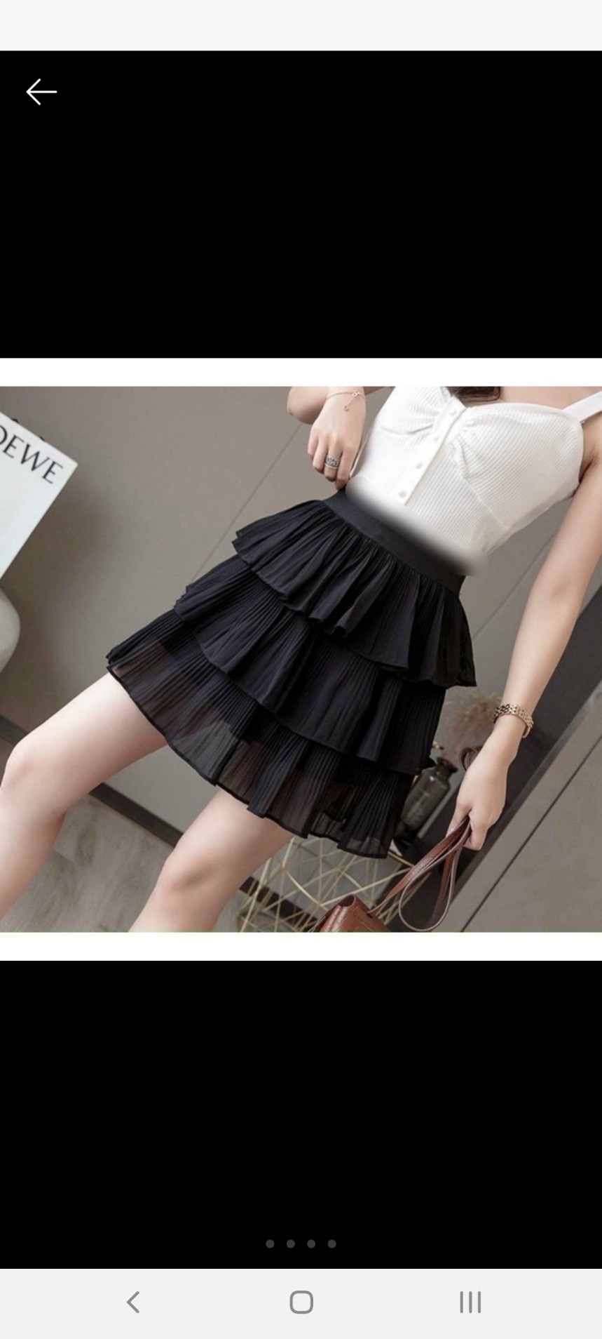 [HCM]Chân váy 3 tầng dập ly lưng thun ( có quần trong)