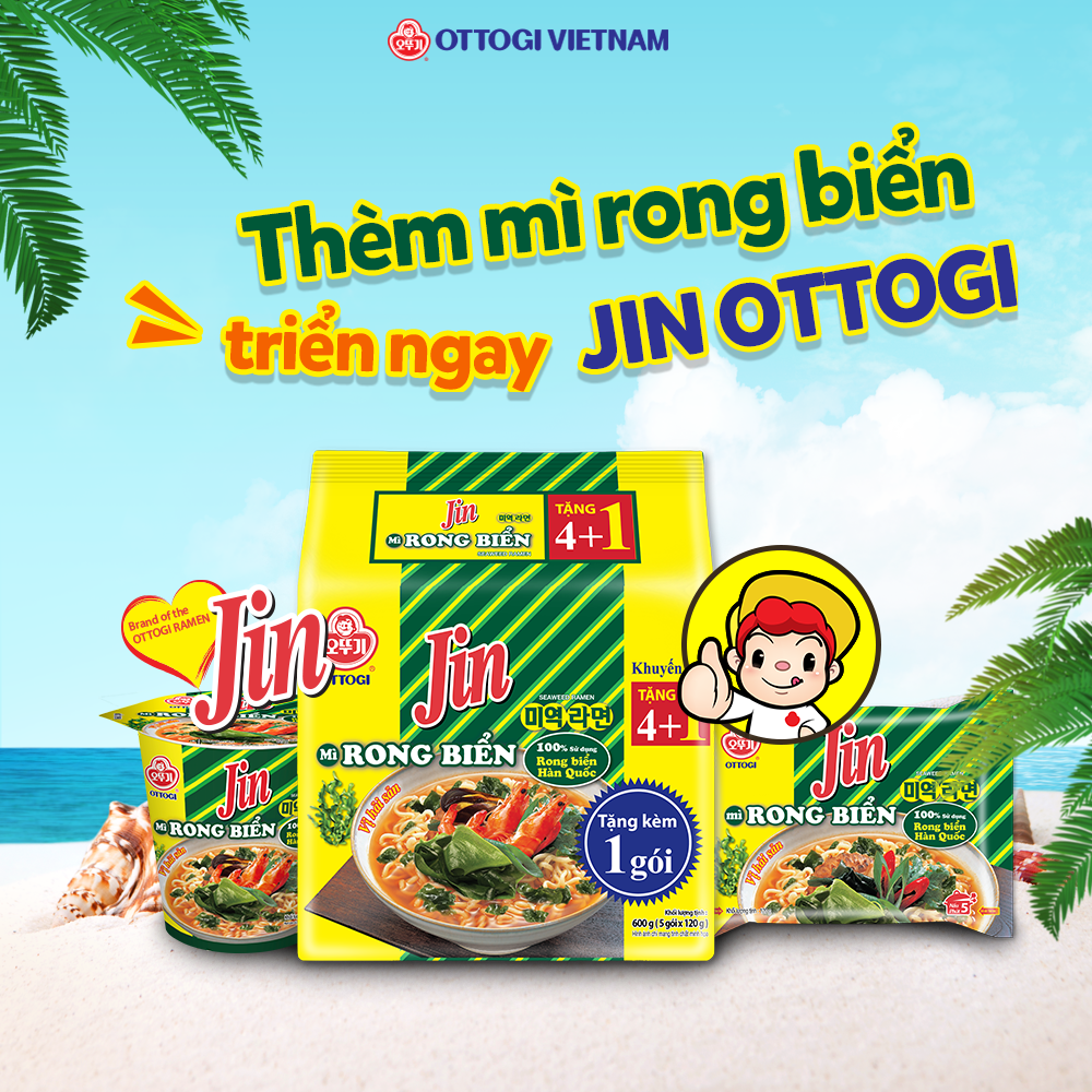 Combo 3 gói MÌ RONG BIỂN Ottogi 120g