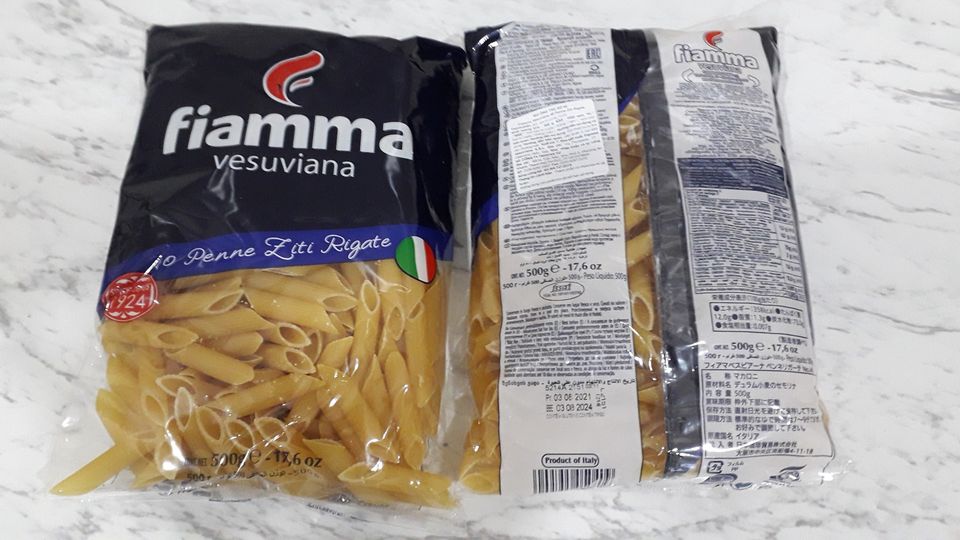 Nui ống tre-penne - fiamma 500gram