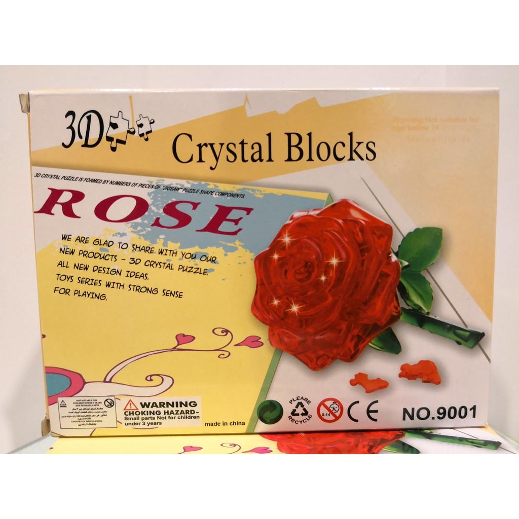 Crystal Puzzle - xếp hình Hoa Hồng3D