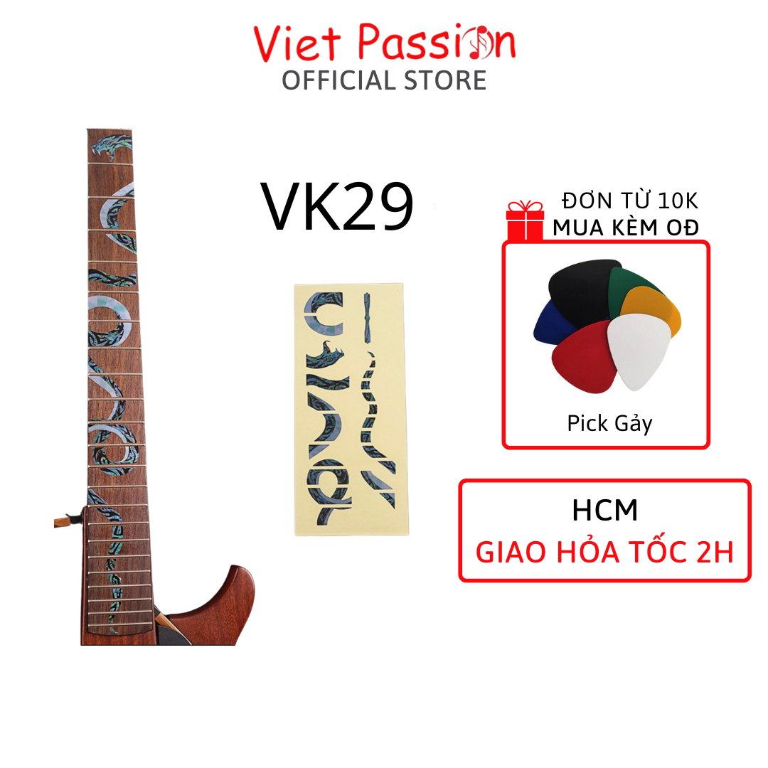 Sticker Miếng dán trang trí cần đàn guitar nhiều mẫu Viet Passion HCM