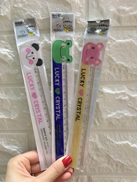 COMBO 3 CÂY THƯỚC KẺ 15CM NHIỀU HÌNH CUTE