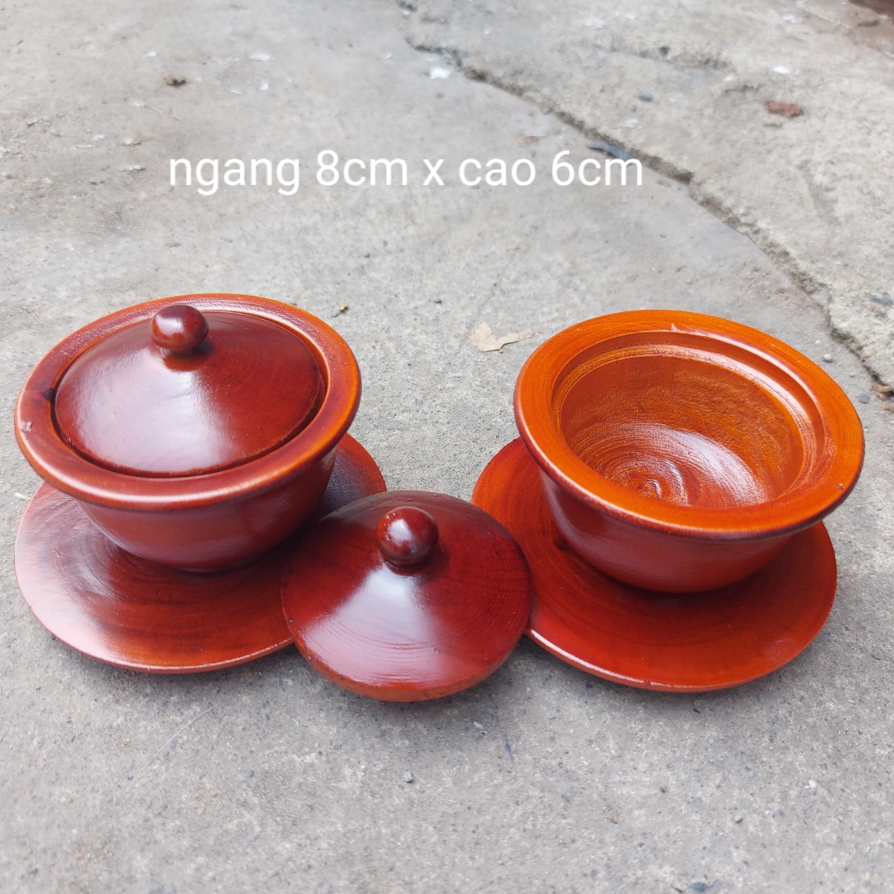 Cặp ly nước để bàn thờ có nắp đậy | chum nước | trang trí bàn thờ gỗ hương cao cấp