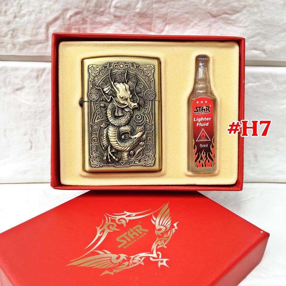 [HCM]BẬT LỬA ZIPPO HÌNH NỔI (CÓ HỘP VÀ XĂNG) H17 - (XÀI XĂNG)