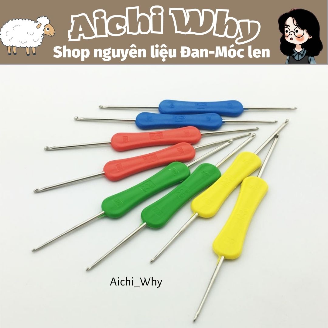 Kim móc len 2 đầu 3/4 dành cho móc khăn, móc áo, móc gấu,...