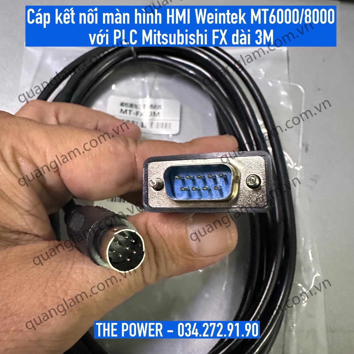 Cáp kết nối hmi weintek với plc mitsubishi fx - dài 3m