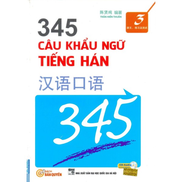 Sách - 345 Câu Khẩu Ngữ Tiếng Hán Tập 3 Phiên Bản Tiếng Việt - Học Kèm CD