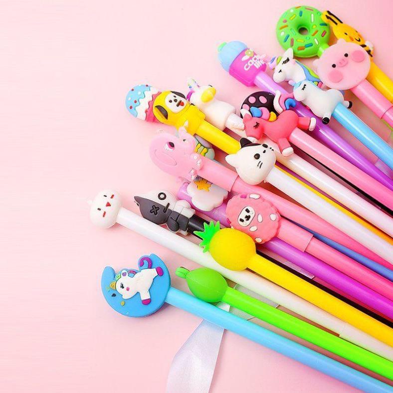 Combo 10 bút nước mực đen hình thú - ngẩu nhiên